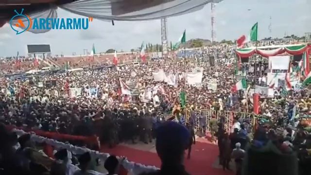 Heavy Massive Crowd As PDP Presidential Candidate Atiku Abubakar Visit Bauchi