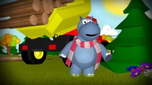 Бегемотик Пузя строит дом. Развивающая песенка мультик для детей