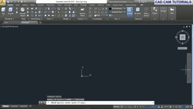 AutoCAD 2018 Tutorial for Beginners   39  HOW TO MAKE 3D HELIX SPRING IN AUTOCAD#