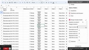Создание гугл формы на основе гугл таблицы