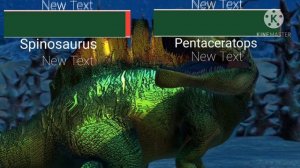 Spinosaurus Vs Pentaceratops (with healthbars)