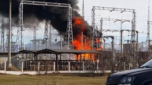 Возгорание силового трансформатора в Казахстане