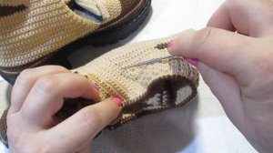 ботинки вязаные крючком на подошве