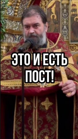 Это и есть ПОСТ! Отец Андрей Ткачев