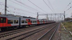 Сапсан сделал Ласточку. ЭС2Г-141 и Сапсан ЭВС1 поезд №751 Санкт-Петербург - Москва