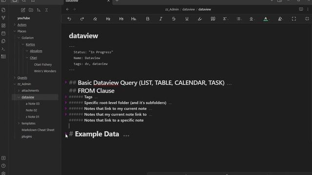Obsidian for TTRPGs - E09 - Dataview Queries (Part 02)