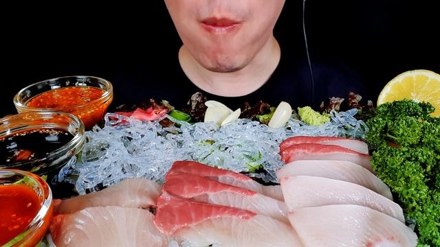 ASMR 대방어회 먹방 RAW FISH YELLOWTAIL SASHIMI MUKBANG EATING SOUNDS смотреть онлайн