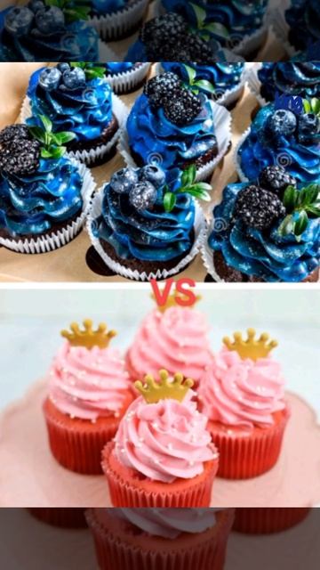 Blue VS Pink food blue  pink short satisfying
