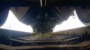 Тройная тяга. Тепловозы TE33AC-3010-3001-3007 Грузовой поезд. Бессарабка [CFM]