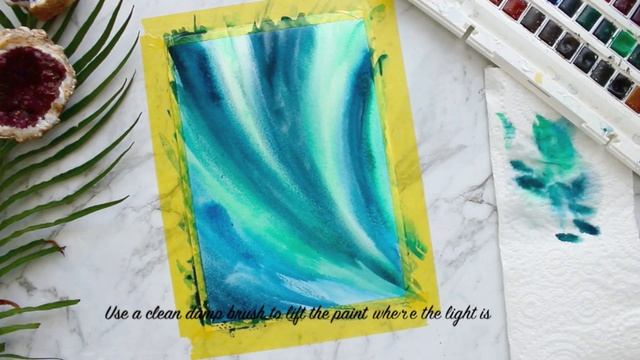 Step by Step Aurora Sky Painting Using Watercolors смотреть онлайн