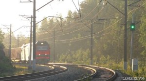 Утренние Грузовые и Пассажирские Поезда