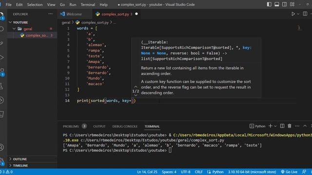 Aprenda a ordenar listas de forma eficiente com a função sorted() e o parâmetro key em Python