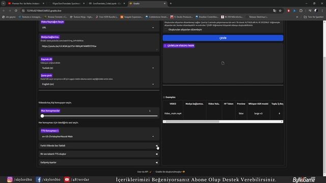 SoniTranslate  Videoları Farklı Dillere Ücretsiz Dublajlama  - Tamamen Ücretsiz Yöntem