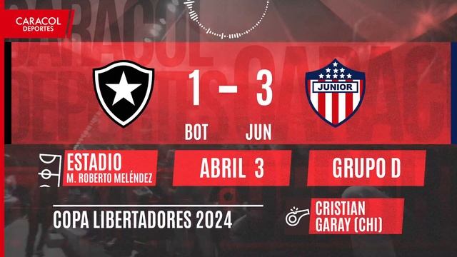 EN VIVO | Botafogo (BRA) vs Junior (COL) - Copa Libertadores por el Fenómeno del Fútbol