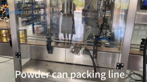 Автоматическая линия для упаковки порошкового молочного протеина в банки со шнеком