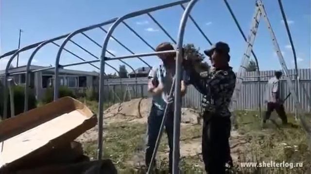 Сборка тентового ангара ShelterLogic 6,8х9,8х3,7м