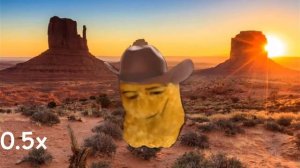 Стоять ковбой на разных скарастях