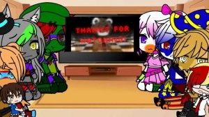Glamrocks react to Michael Afton||Glammike||Gregbot||Vanbeth||FNaF||Gacha Club||