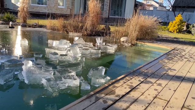 Плавательный пруд. Использование зимой. смотреть онлайн