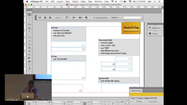 Interactive forms in InDesign using MadeToTag