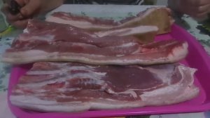 Приготовление домашней очень вкусной и нежной свиной Грудинки в Луковой Шелухе