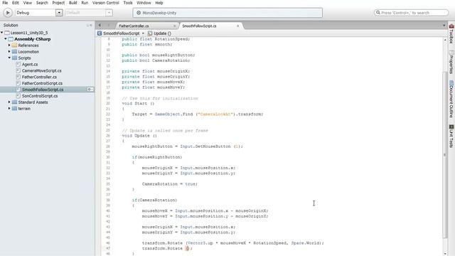 04  Add Script   Rotate Main Camera смотреть онлайн