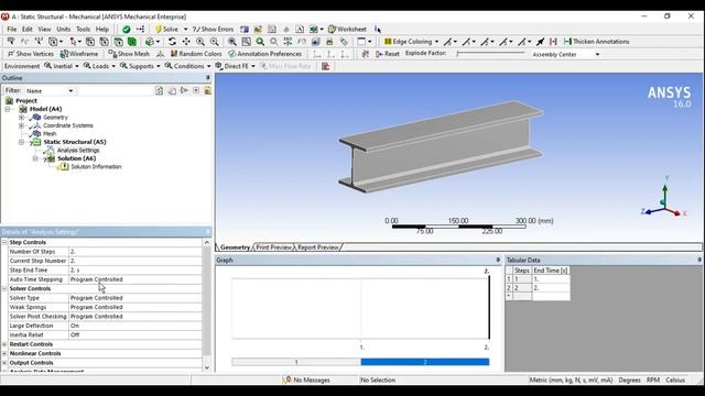 ANSYS Tutorials - Large Deflection Analysis with Variable Load