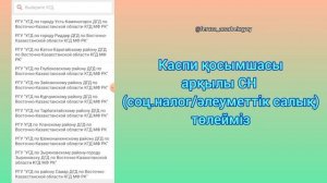 Каспи қосымшасы арқылы сн (әлеуметтік салық/соц.налог) төлеу