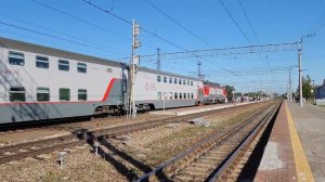 ЭП20-058 с поездом №164 "Таврия" Москва-Феодосия | Луховицы