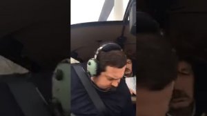 Эрик Давидыч взлетает на вертолете