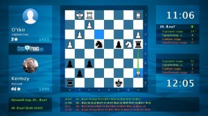 Анализ шахматной партии: Oʻtkir - Kermzy, 0-1 (по ChessFriends.com)