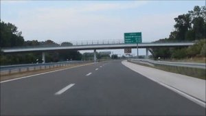 Хорватия. Платная дорога Е73 в районе Джяково (Dakovo)