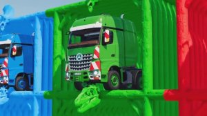 Цветные грузовики и трактора