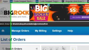 connect domain to hosting in bigrock and create new account in hosting whm and master domain cpanel