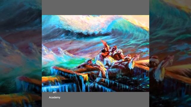 Improvisation on Aivazovsky The ninth Wave                  Abram Sumkhaev.  art work.