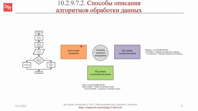 Способы описания алгоритмов обработки данных || ERP-системы и КИС (словарь) #erp #кис #pmo #sap #1с