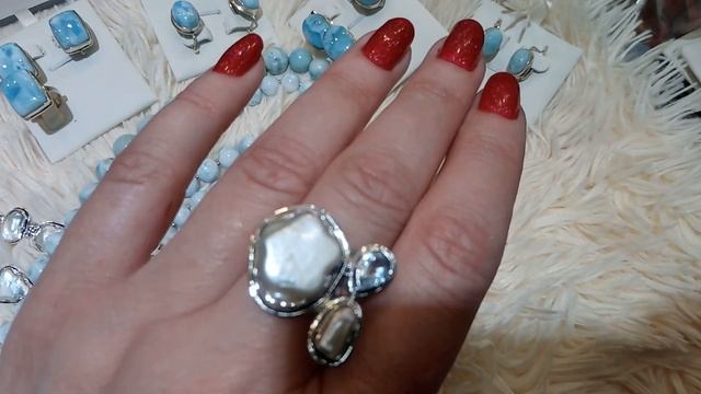 НЕ СТАНДАРТНЫЕ УДИВИТЕЛЬНЫЕ ГАРНИТУРЫ С ЛАРИМАРОМ, ЖЕМЧУГОМ И АФГАНСКОЙ БИРЮЗОЙ, ГОЛУБАЯ МЕЧТА 💎👑✨ смотреть онлайн