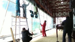 Монтаж стеклопакета 3800х2400 Джамбо 3 часть