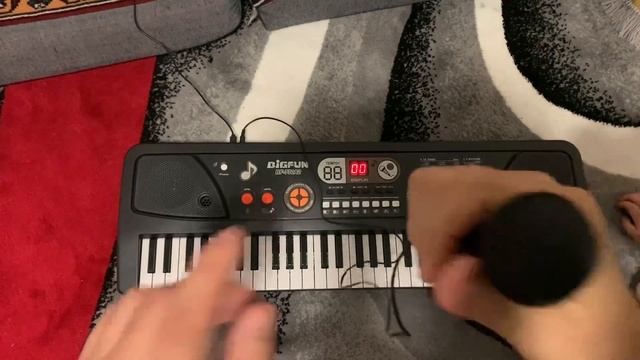 M SANMERSEN Piano for Kids with Microphone, Kids Piano Keyboard for Beginners Portable Electronic