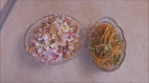 Салат с крабовыми палочками по ЛЕТНЕМУ и ЛЕТНИЙ салат по КОРЕЙСКИ вкусные простые быстрые рецепты
