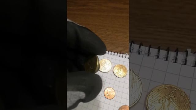 French euro coin series. 1 cent, 2 cents, 5 cents, 10 cents, 20 cents, 50 cents, 1 euro and 2 euro смотреть онлайн