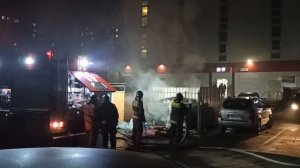 Пожар у Магнита в Люблино. Белореченская д.3