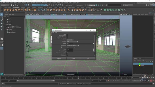 Wireframe Render in Maya | Wireframe Render From Maya For Matchmove Showreel | Wireframe render