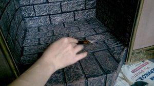 Камин из картонных коробок. КЛАССИКА. Фальш камин.A fireplace with a grate made of cardboard