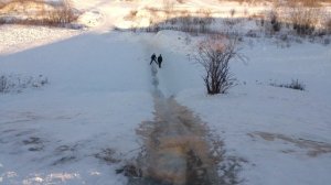 Страшный звук (гул) летящего самолета в небе и прогулка у ТЭЦ-27 (Мытищи)