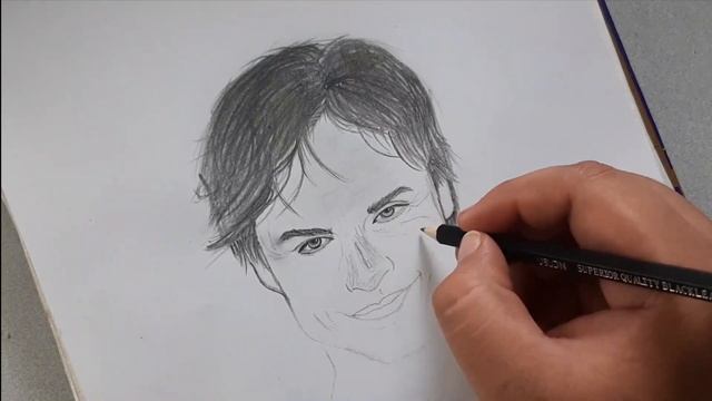 Drawing Ian Somerhalder (Damon Salvatore) Sketch - Art by Sketcher смотреть онлайн