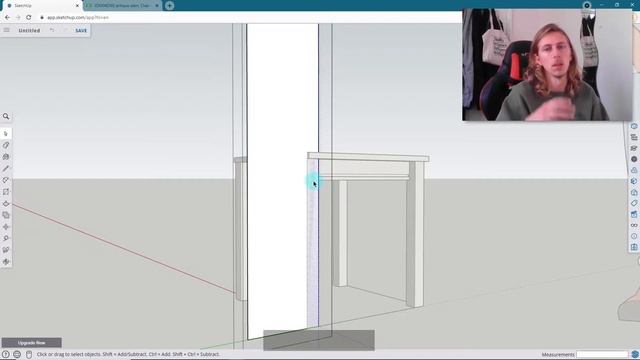 Sketchup Free 2021 Beginners Tutorial in your Browser - 3D Modelling Step by Step build a Ikea Chai