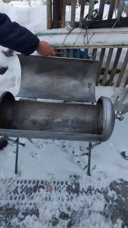 Из газового баллона сделал своими руками мангал