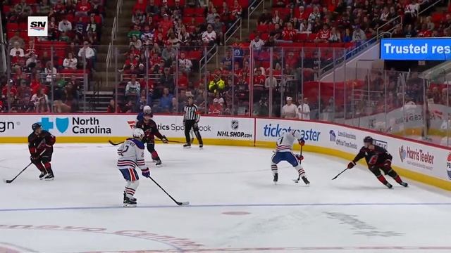 Oilers' Calvin Pickard Denies Sebastian Aho With Breakaway Stop in Final Minute