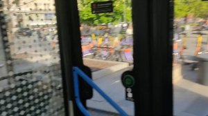 Электробус КамАЗ 6292 с гармошкой на маршруте м2 тест драйв